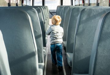 Child on School bus
